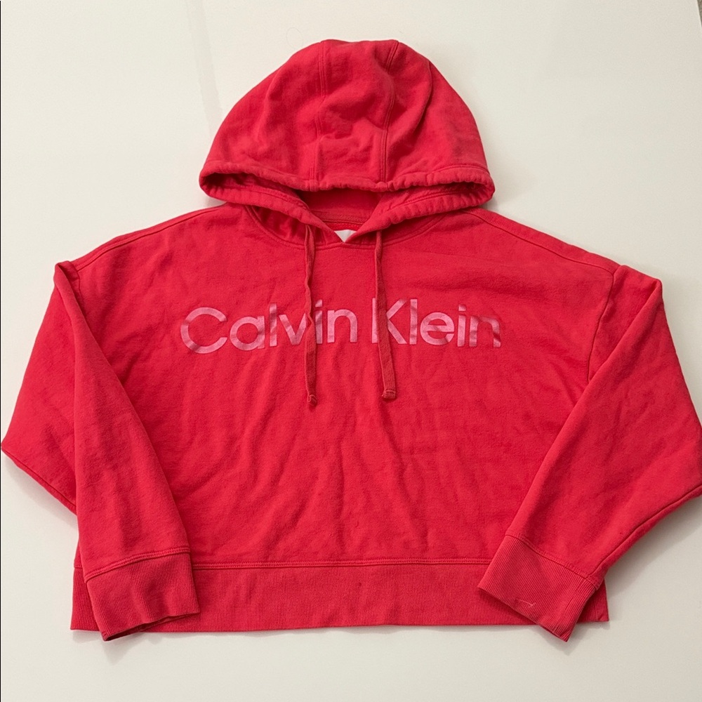 Calvin Klein Jean Performance Pink Pullover Hoodie Women's SZ LWorkout Jogging